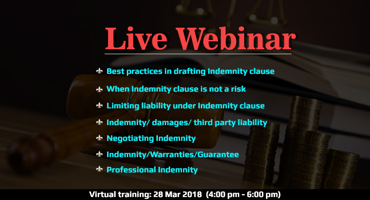 Live Webinar Indemnity