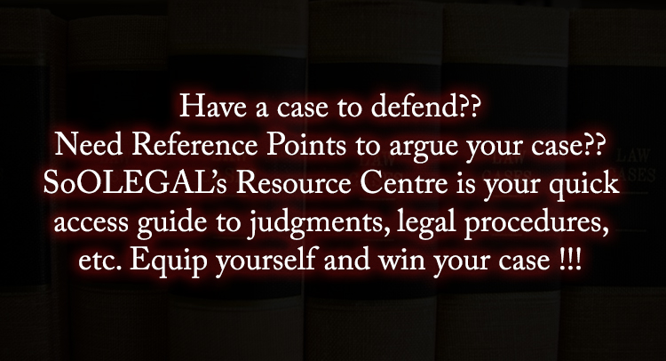 Have a case to defend?? Need Reference Points to argue your case??
