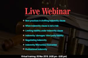Live Webinar Indemnity