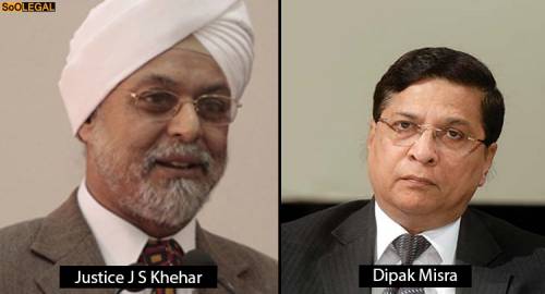 CJI Khehar Recommends Justice Dipak Misra As Next CJI