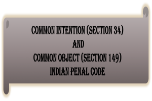 Common Intention and Common Object