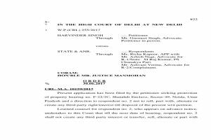 Stay on respondent to sell property in criminal writ petition